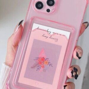 ⚠️Clearance iPhone 15/Pro/Pro Max Pink Transparent Phone Case SAU